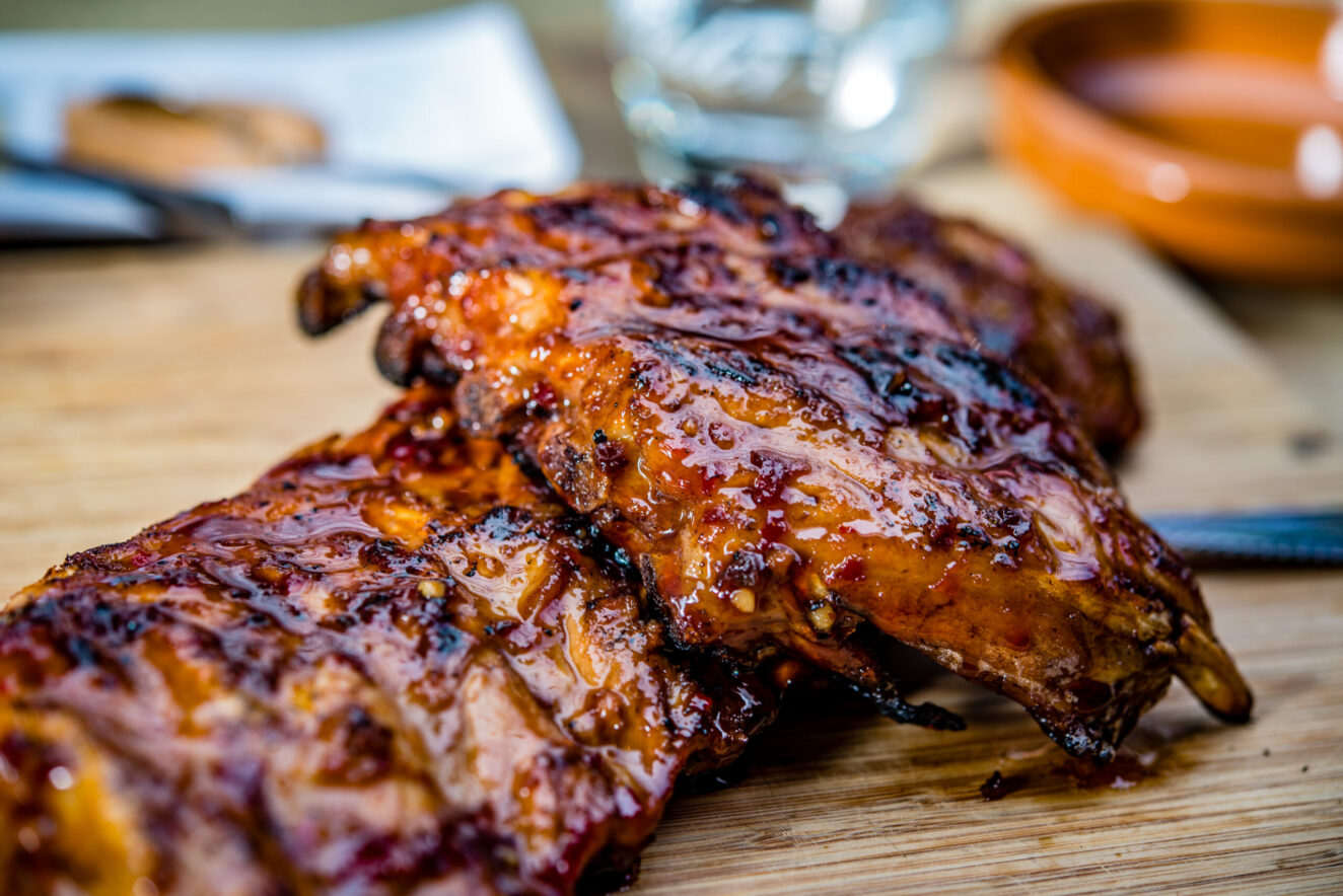 Authentic American BBQ pork ribs by Chef Jimmy Cheang